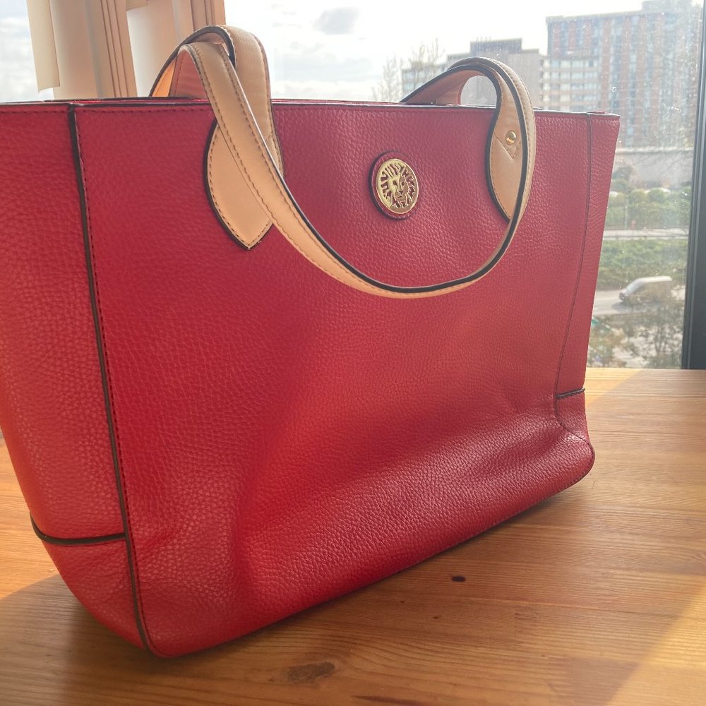 A midsize Cherry Red Tote